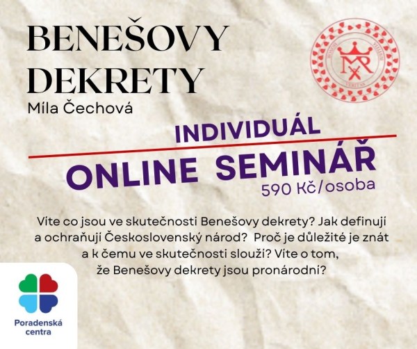 Benesovydekrety online seminar individual